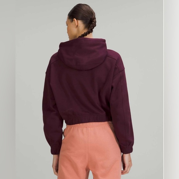 Lululemon Relaxed Cropped Hoodie in Cassis - Picture 3 of 7